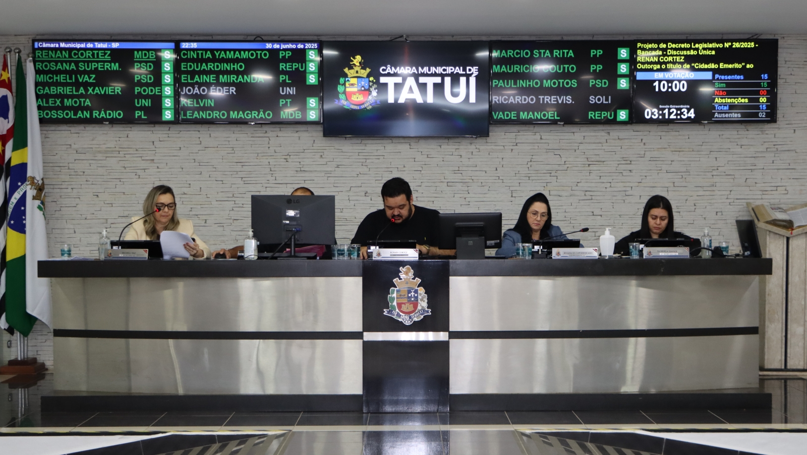 PROJETOS DE LEI DENOMINATIVOS SÃO APROVADOS NA CÂMARA DE TATUÍ