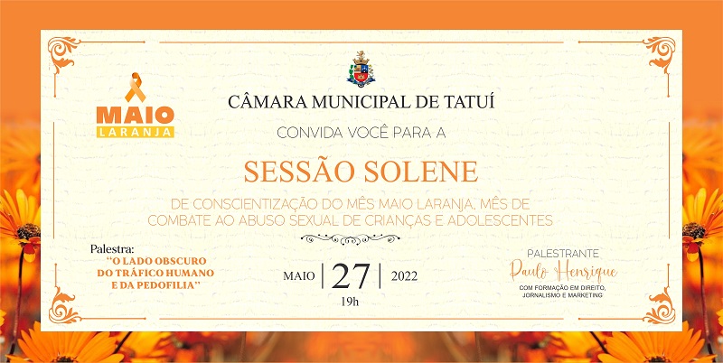 SESSÃO SOLENE - MAIO LARANJA