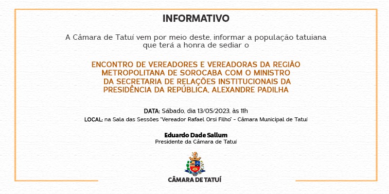 ENCONTRO DE VEREADORES E VEREADORAS