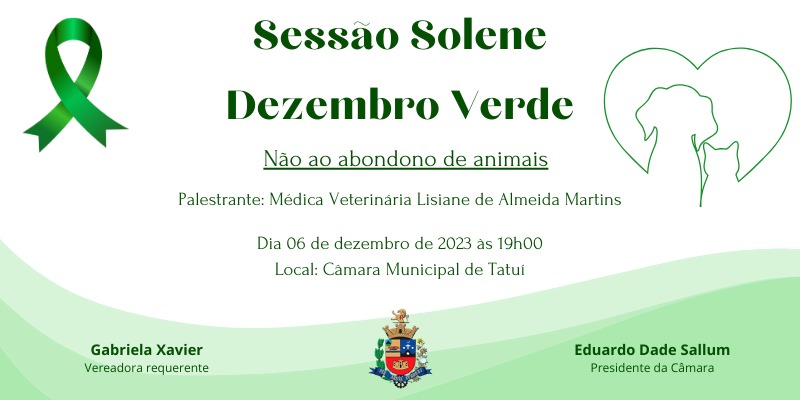 SESSÃO SOLENE - DEZEMBRO VERDE